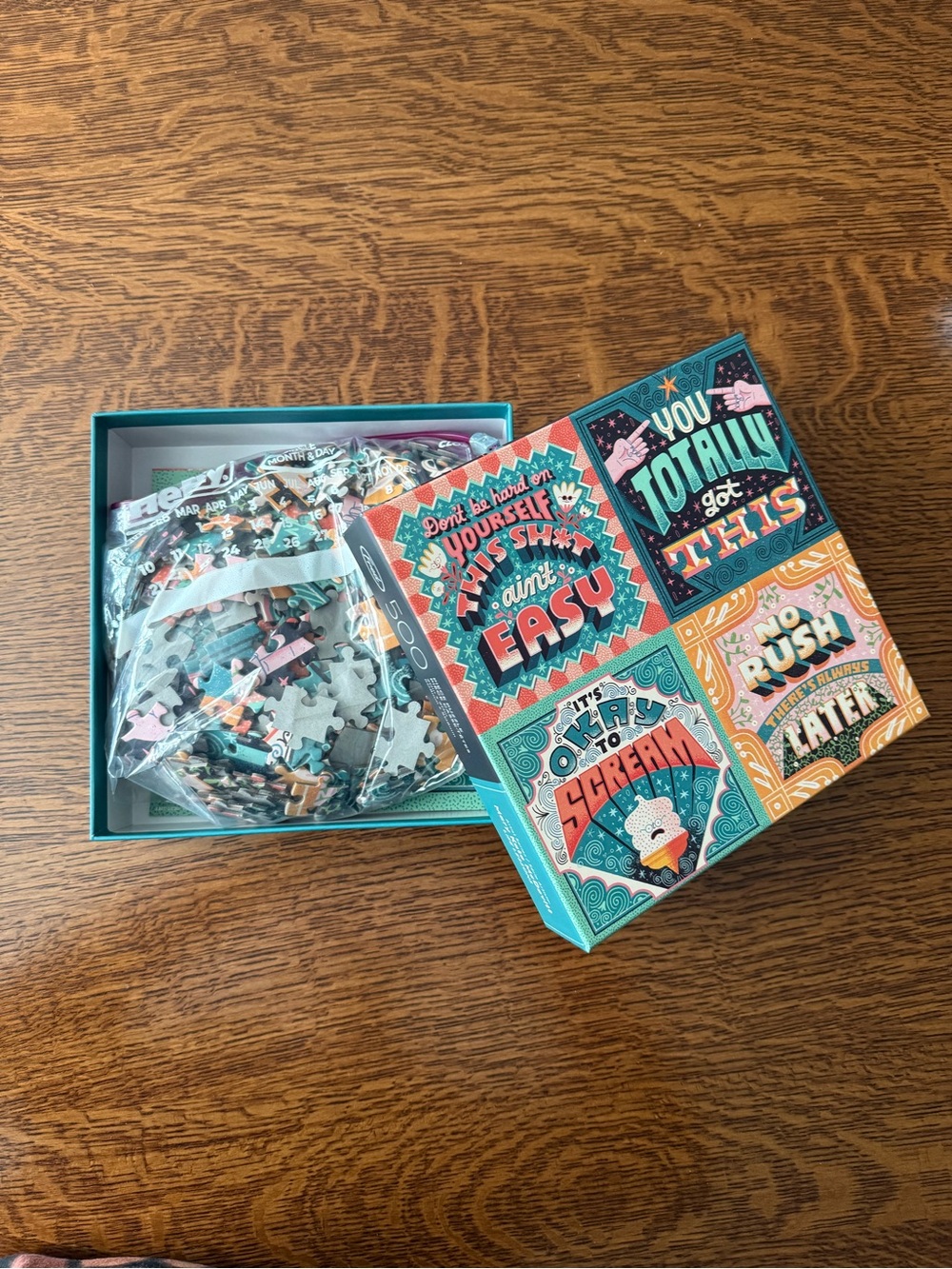 2 Puzzles, 500 Piece Galison Life Lessons & Fred Le Cinque Bomboland Complete - Picture 10 of 16